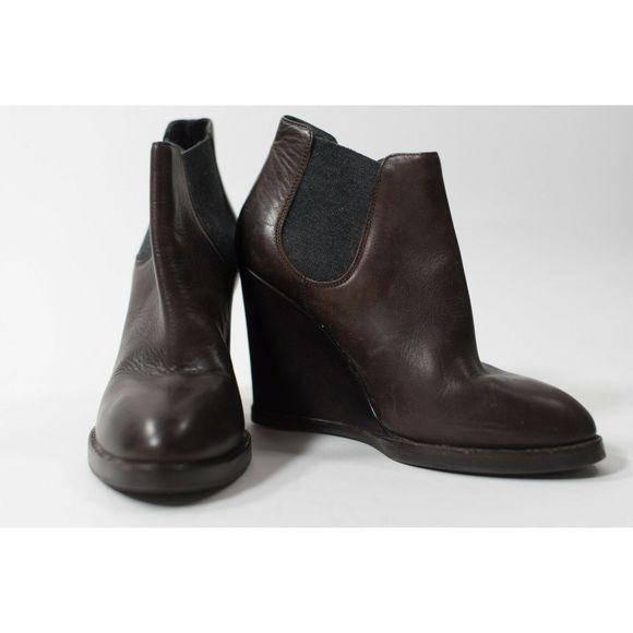 Brunello Cucinelli Size 8 Brown Wedge Boots - Picture 3 of 5